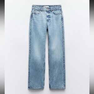 High Waisted Full Length Zara straight jeans